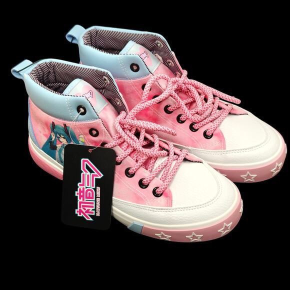 Hatsune Miku Ground Up Women's Sneakers Size 6 High Top Casual Shoes RARE NWT - Picture 3 of 11